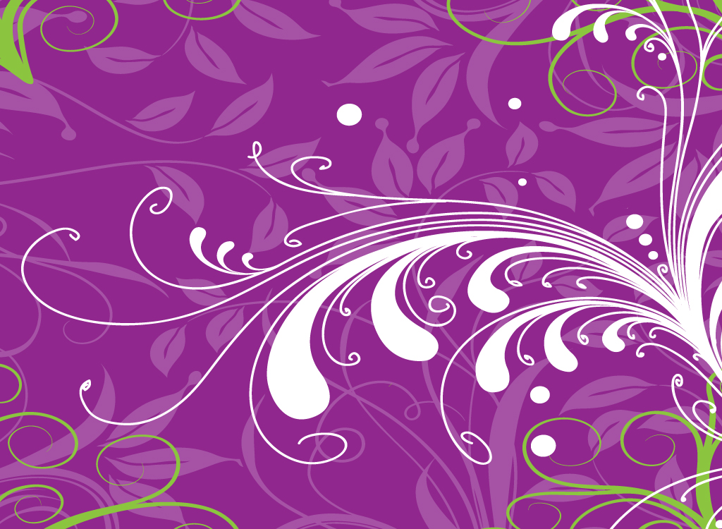 Purple Floral Vector
