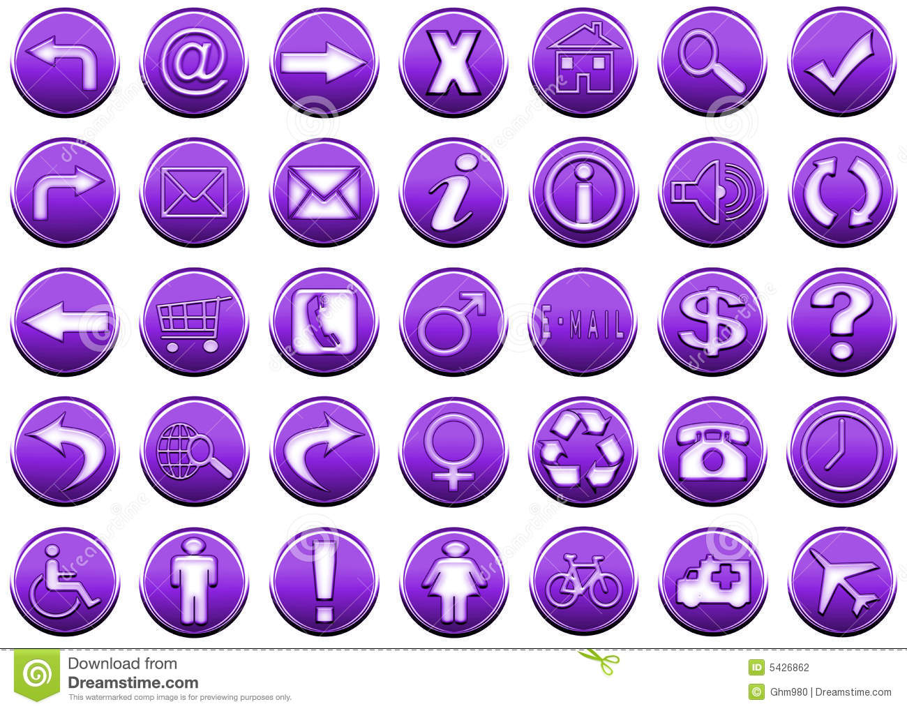 Purple Icon Set