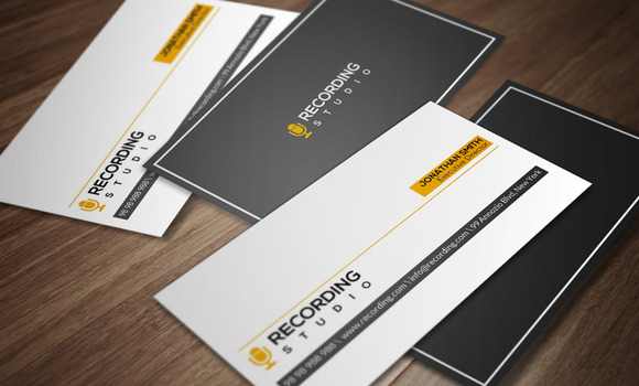 Recording Studio Business Card Template