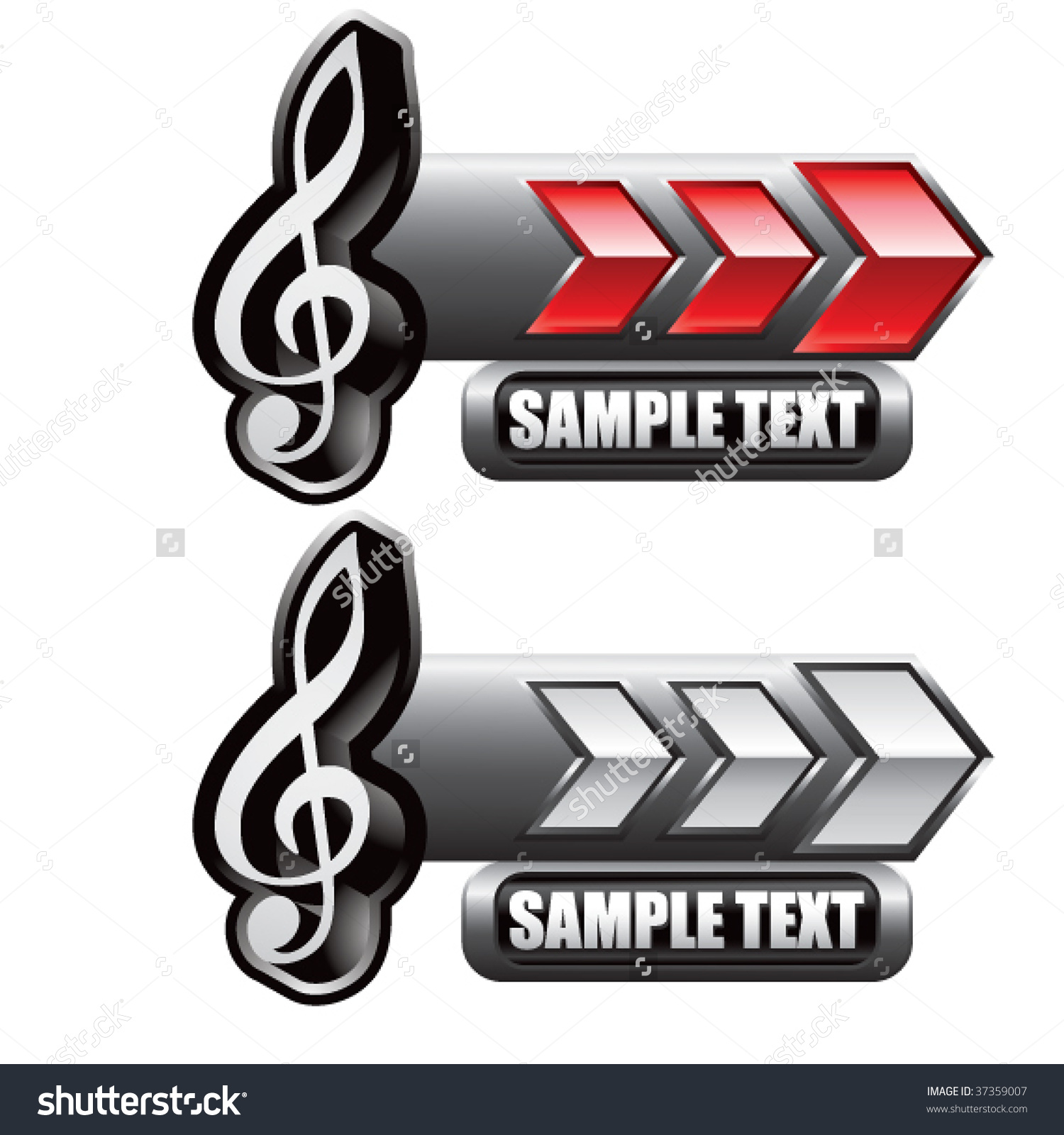 Red and White Music Notes