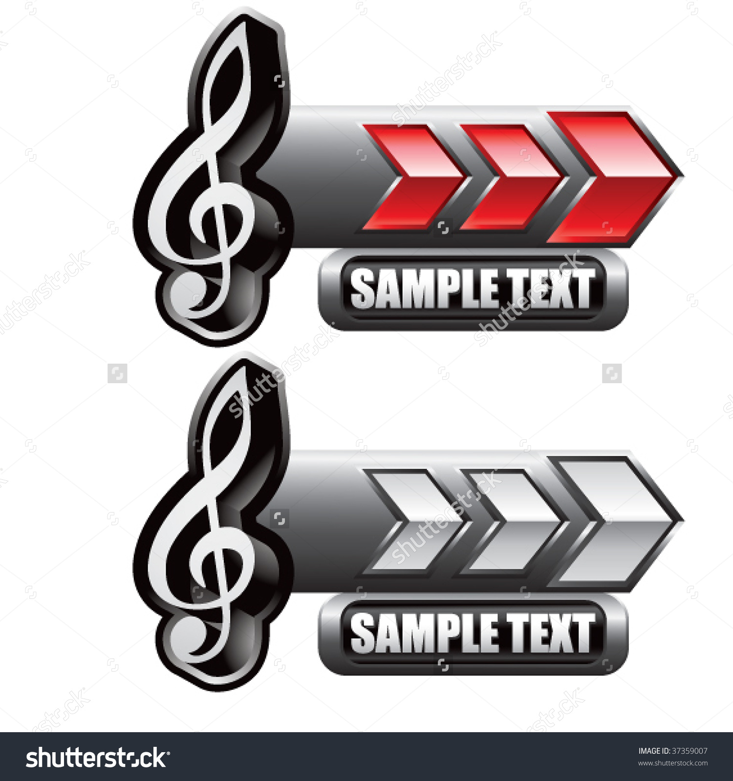 Red and White Music Notes Red and White Music Notes