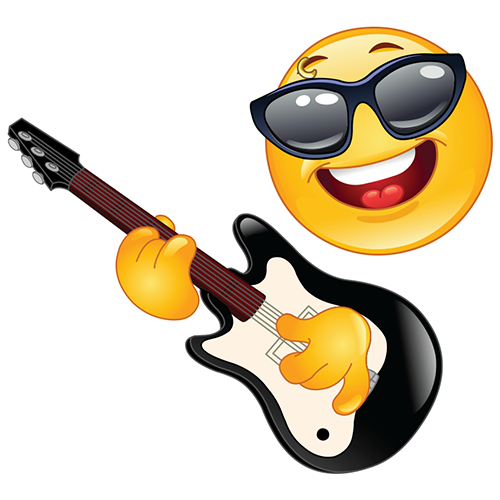 Rock Star Smiley Face Clip Art