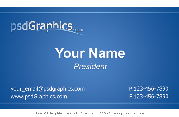 Sample Business Card Template