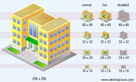 School Building Image Icon for Desktop