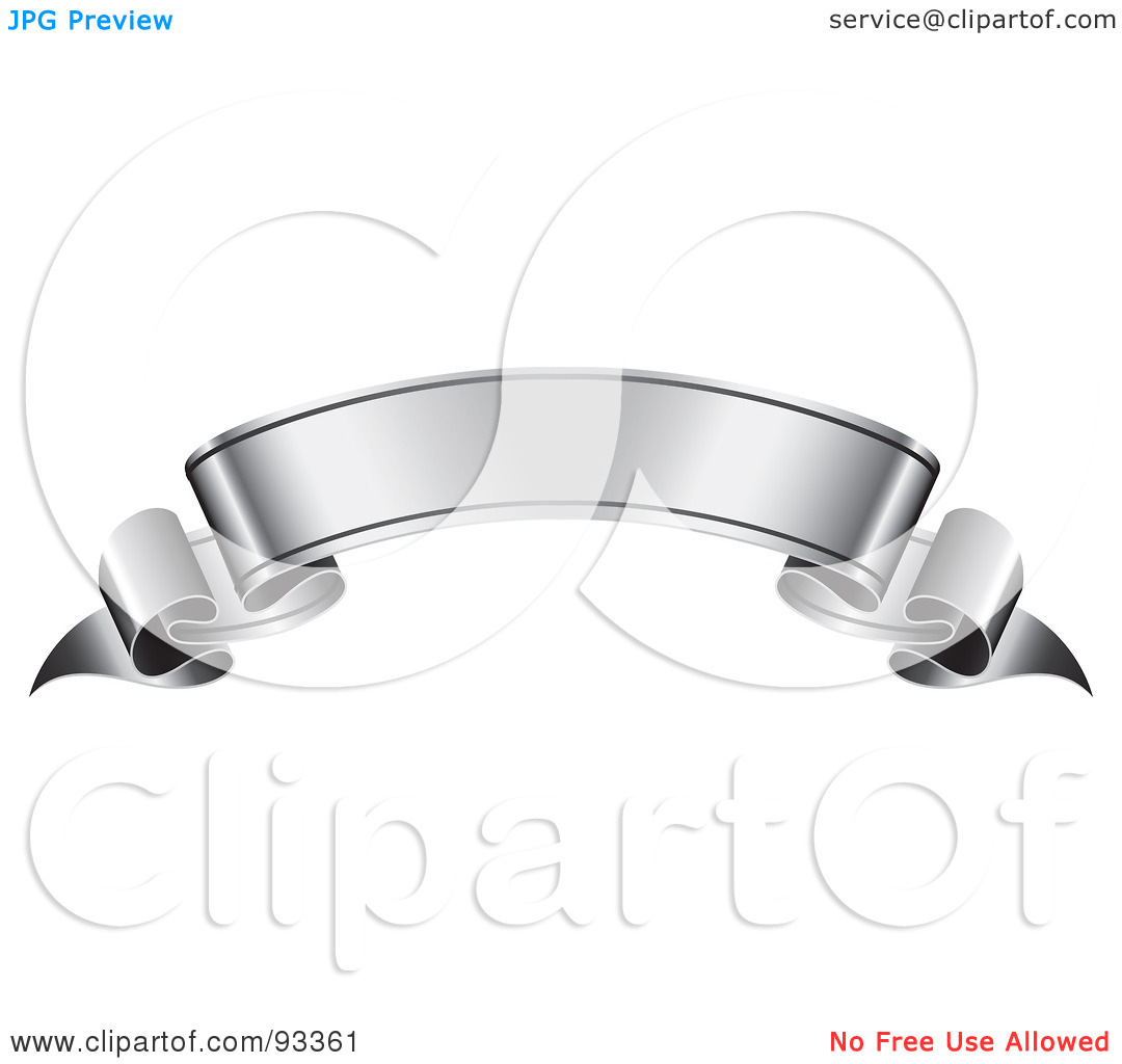 Silver Ribbon Banner Clip Art