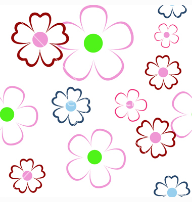 Simple Floral Pattern Vector
