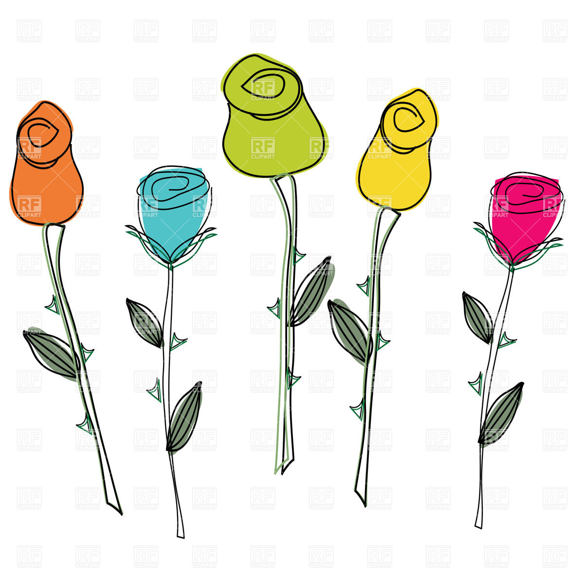 Simple Rose Clip Art