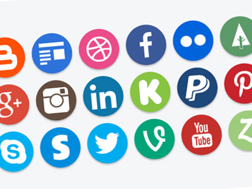 Social Media Icons Flat