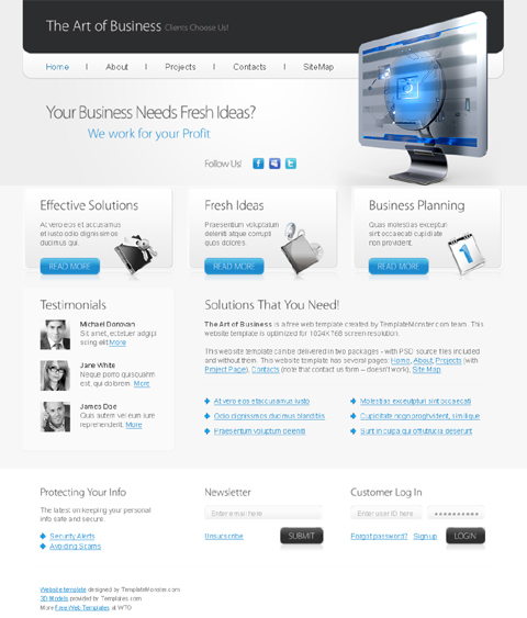 Social Media Website Templates Free