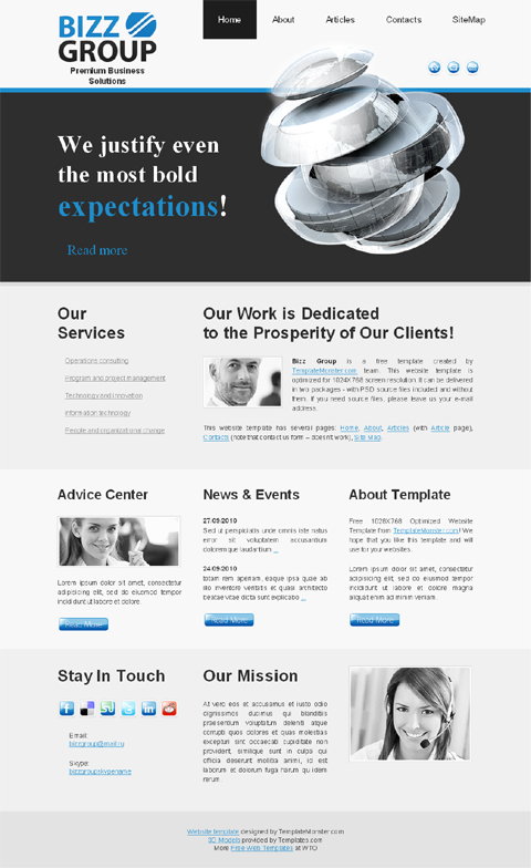 Social Media Website Templates Free