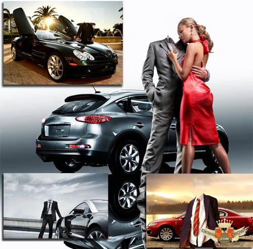 Sports Car with Man and Women