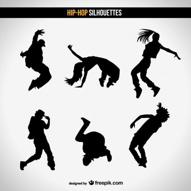 Street Dance Silhouette Vector Free