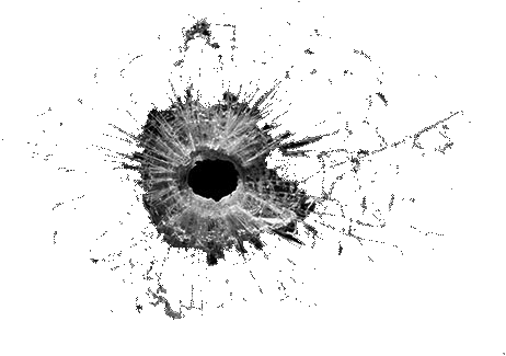 Transparent Bullet Hole