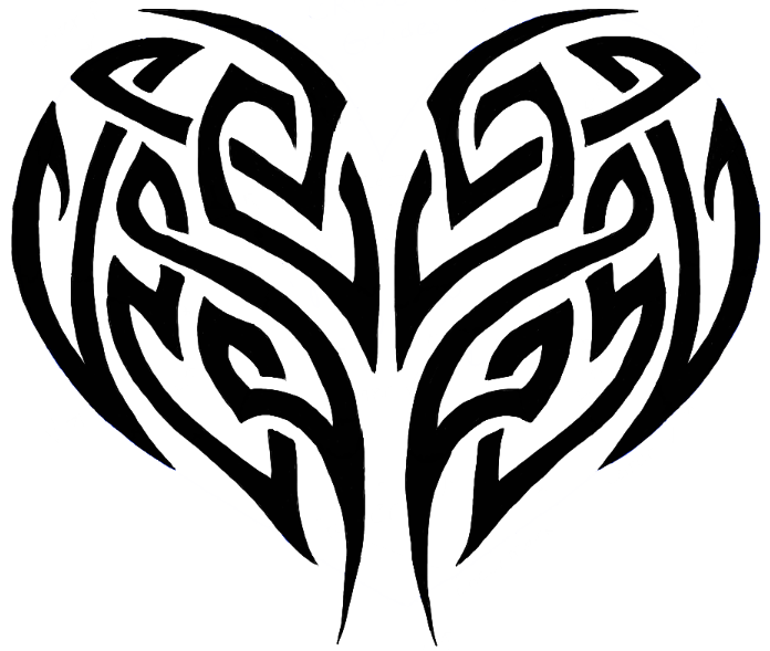 Tribal Heart Tattoo Drawings