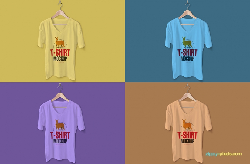 V-Neck Mockup Template Free V-Neck Mockup Template Free