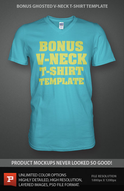 V-Neck T-Shirt Mockup Templates V-Neck T-Shirt Mockup Templates