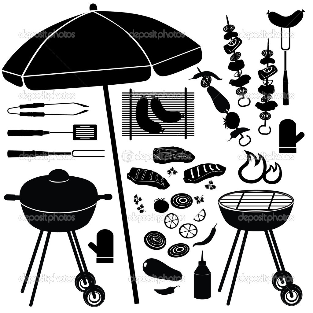 Vector BBQ Grill Silhouette