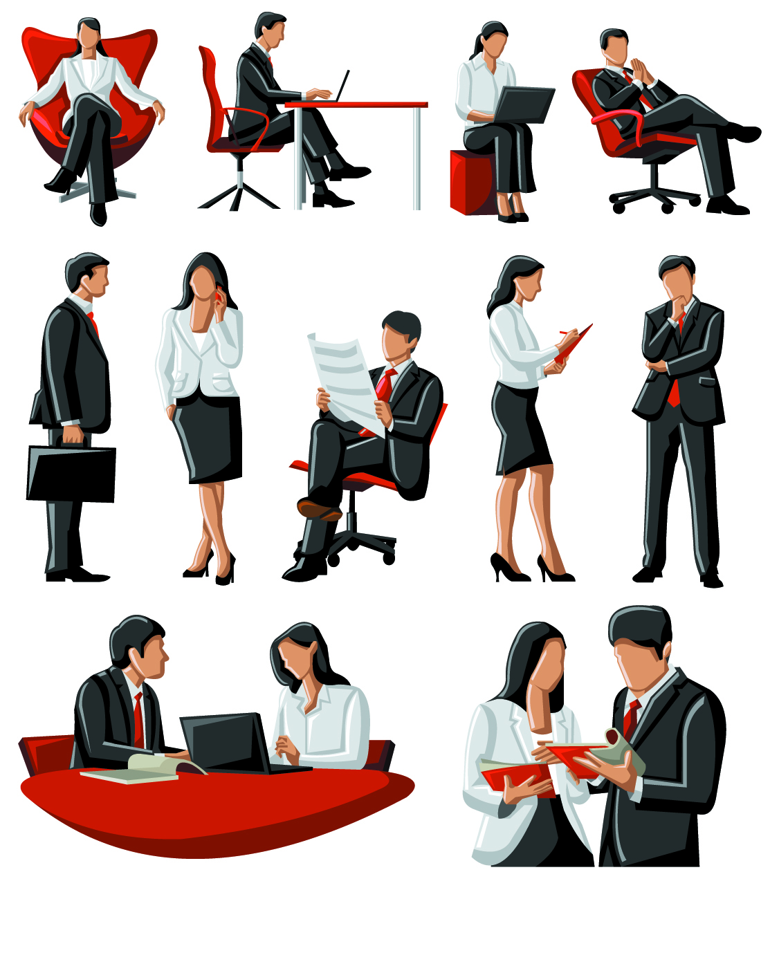 15 Business People Vector Images