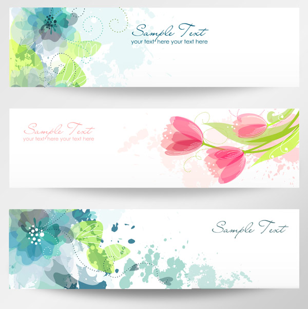 Vector Floral Banner