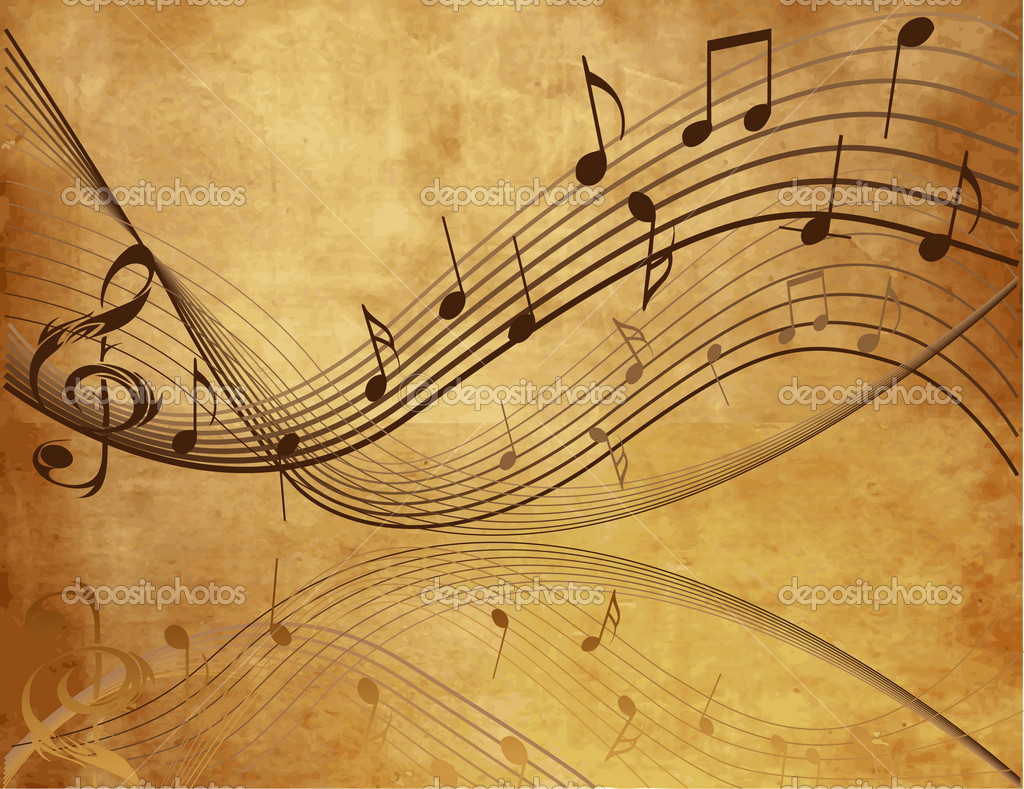 Vintage Backgrounds with Music Notes
