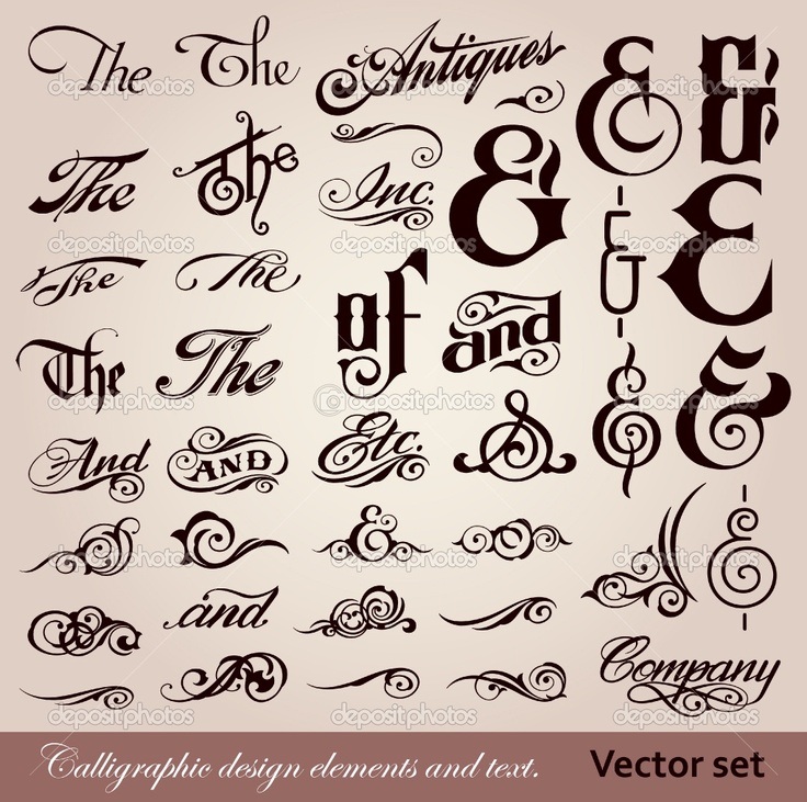 Vintage Calligraphy Vector Font Vintage Calligraphy Vector Font