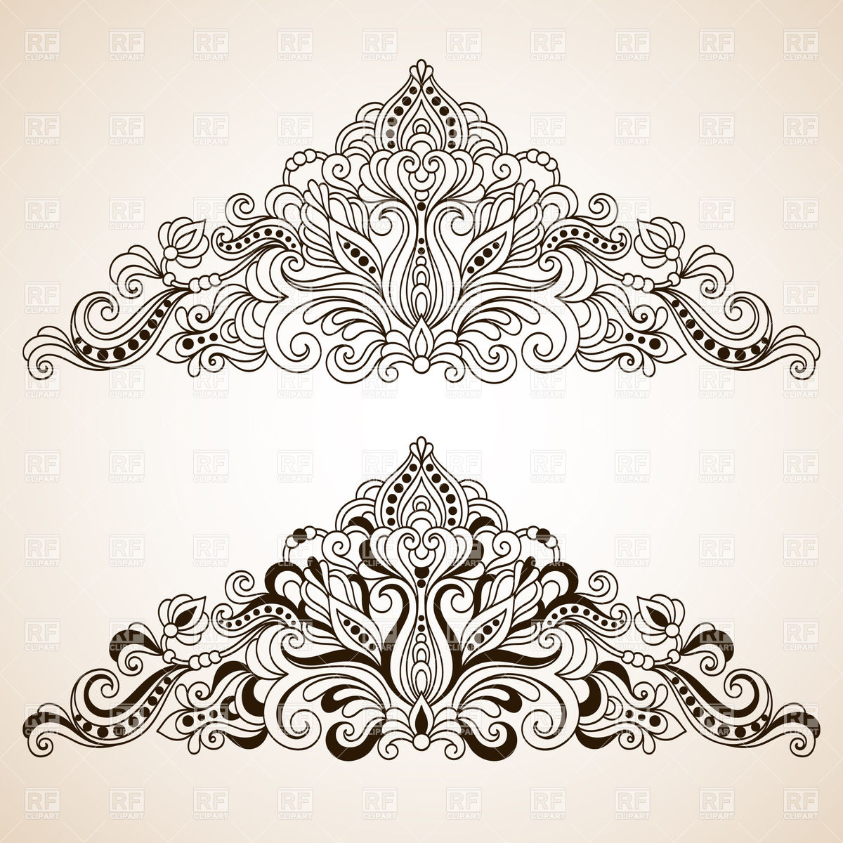 Vintage Floral Border Vector