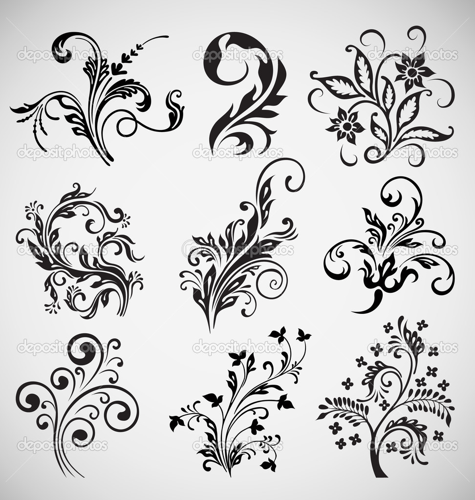 Vintage Flower Vector Pattern