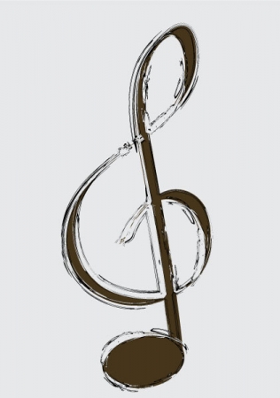 Vintage Music Note Clip Art