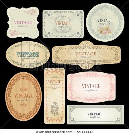 Vintage Vector Label Template