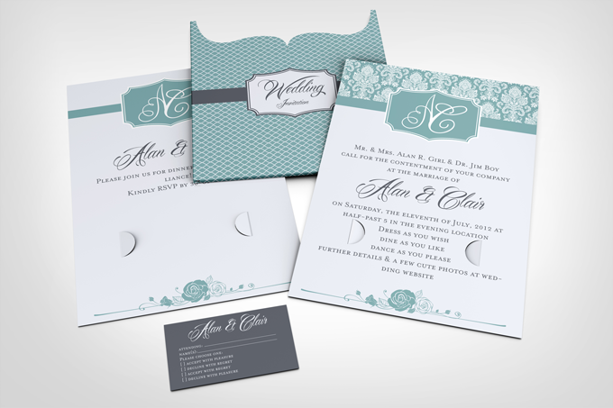 Wedding Invitation PSD Mock Up