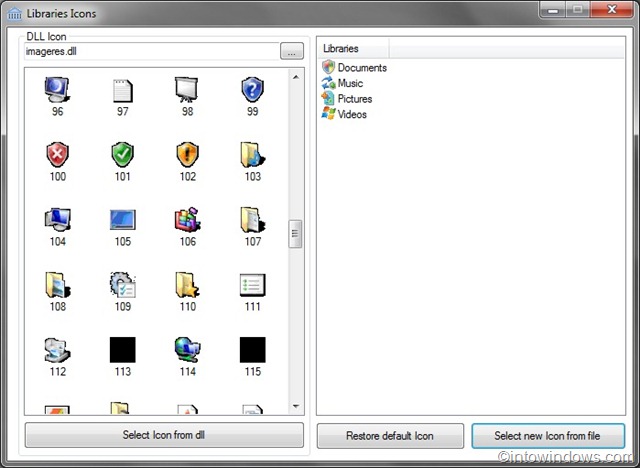 Windows 7 Library Icons