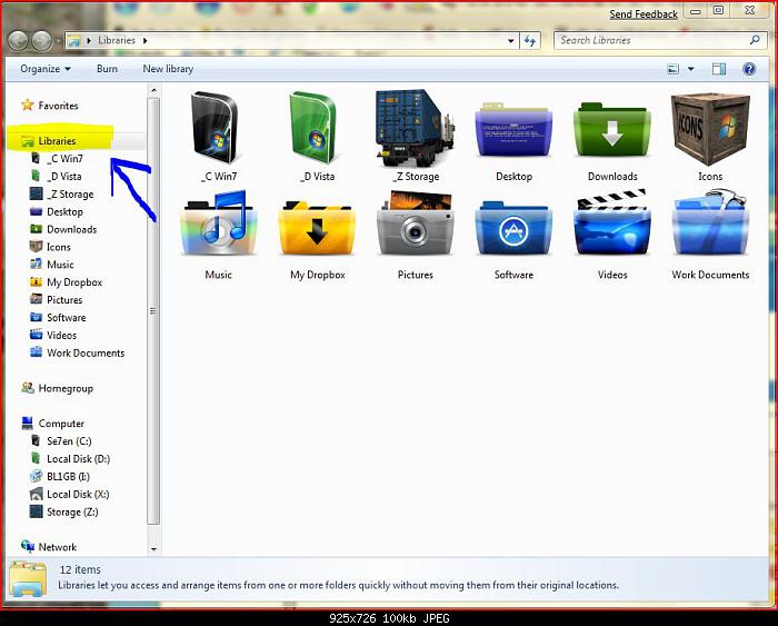 Windows 7 Library Icons