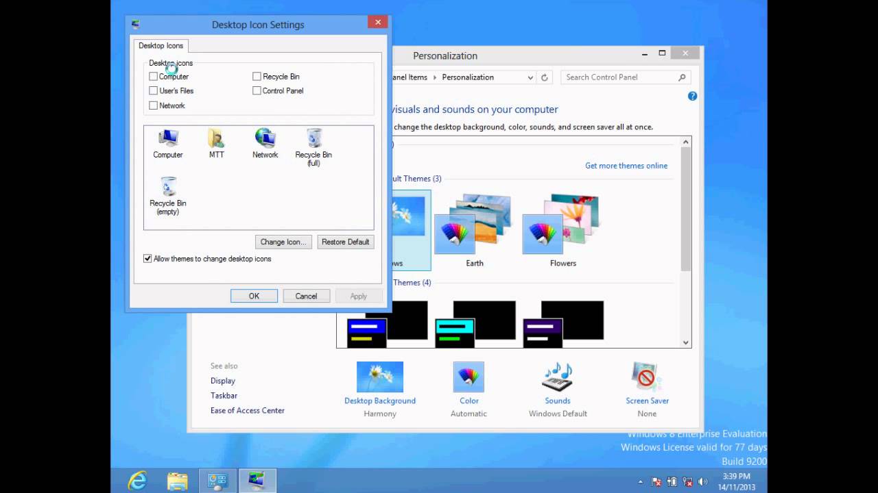 Windows 8 Desktop Icons