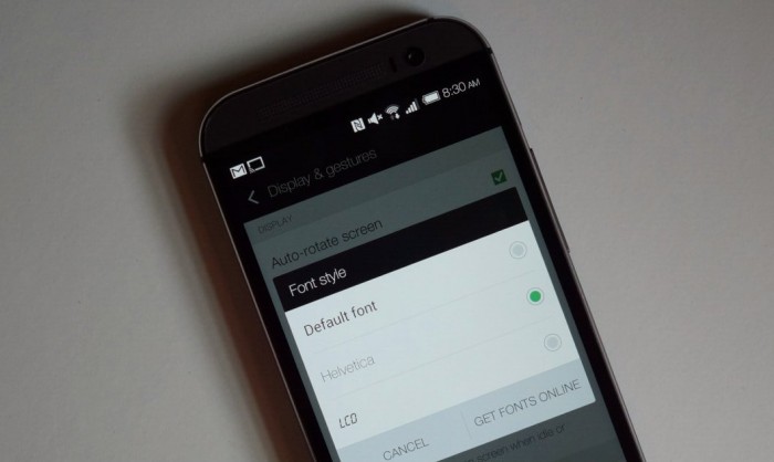 Windows Change Font Size HTC One M8