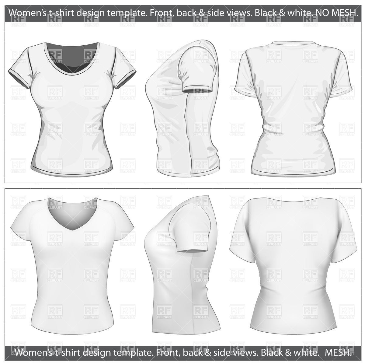 19 Women Basic Shirt Vector Template Images Women's TShirts