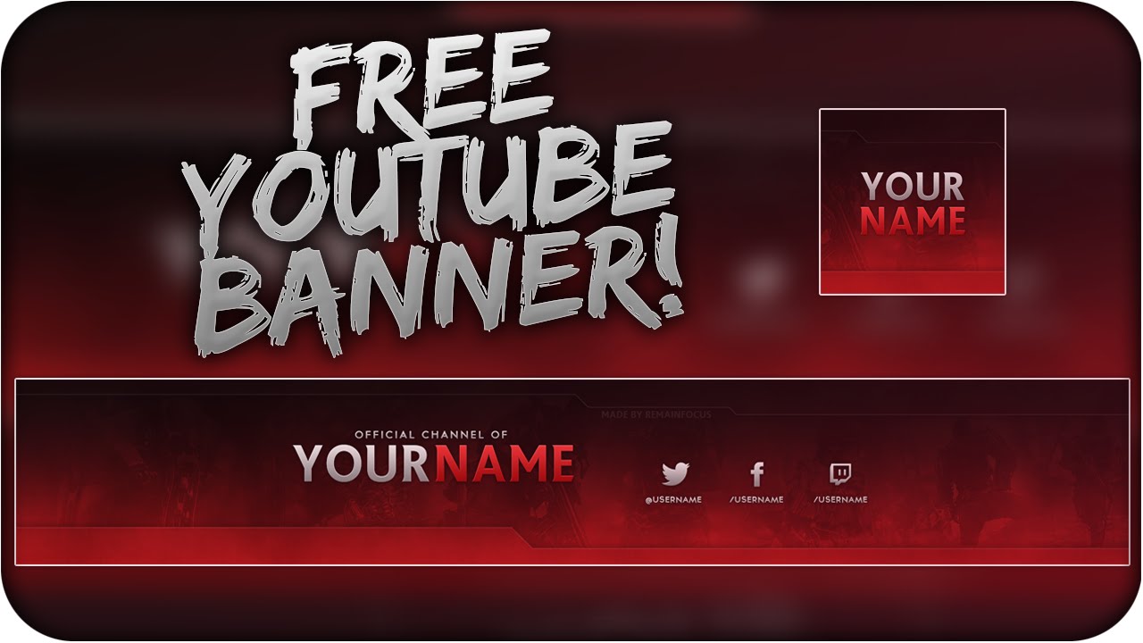 youtube banner template free download