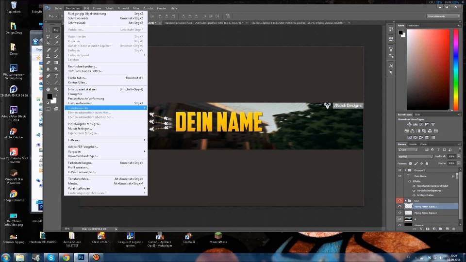 YouTube Banner Template Photoshop YouTube Banner Template Photoshop