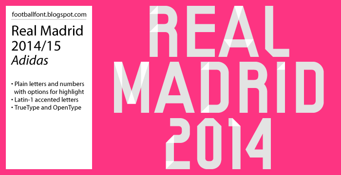 2014 2015 Real Madrid Numbers Font