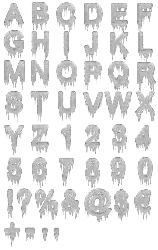 Alphabet Font That Looks Like Icicles