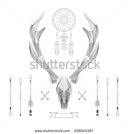Animal Skull Line Art Vector