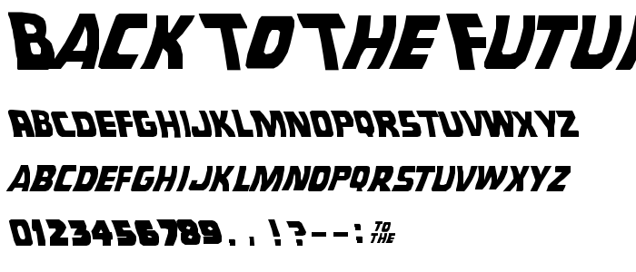 Back to the Future Lettering