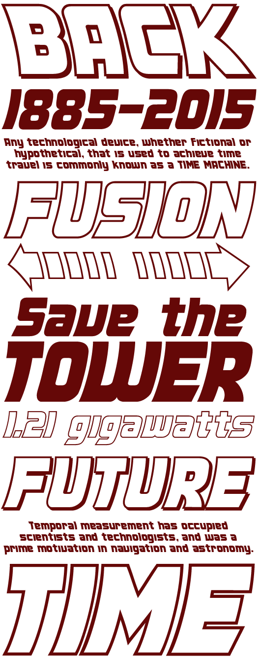 Back to the Future Time Travel Font