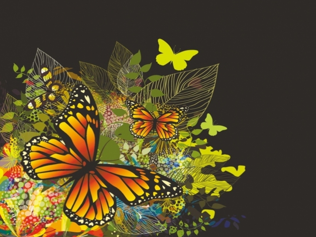 Beautiful Colorful Butterflies Designs