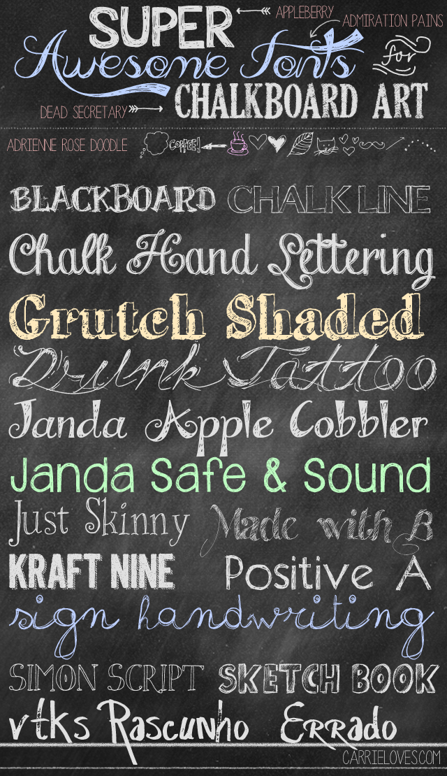 Best Chalkboard Fonts Best Chalkboard Fonts