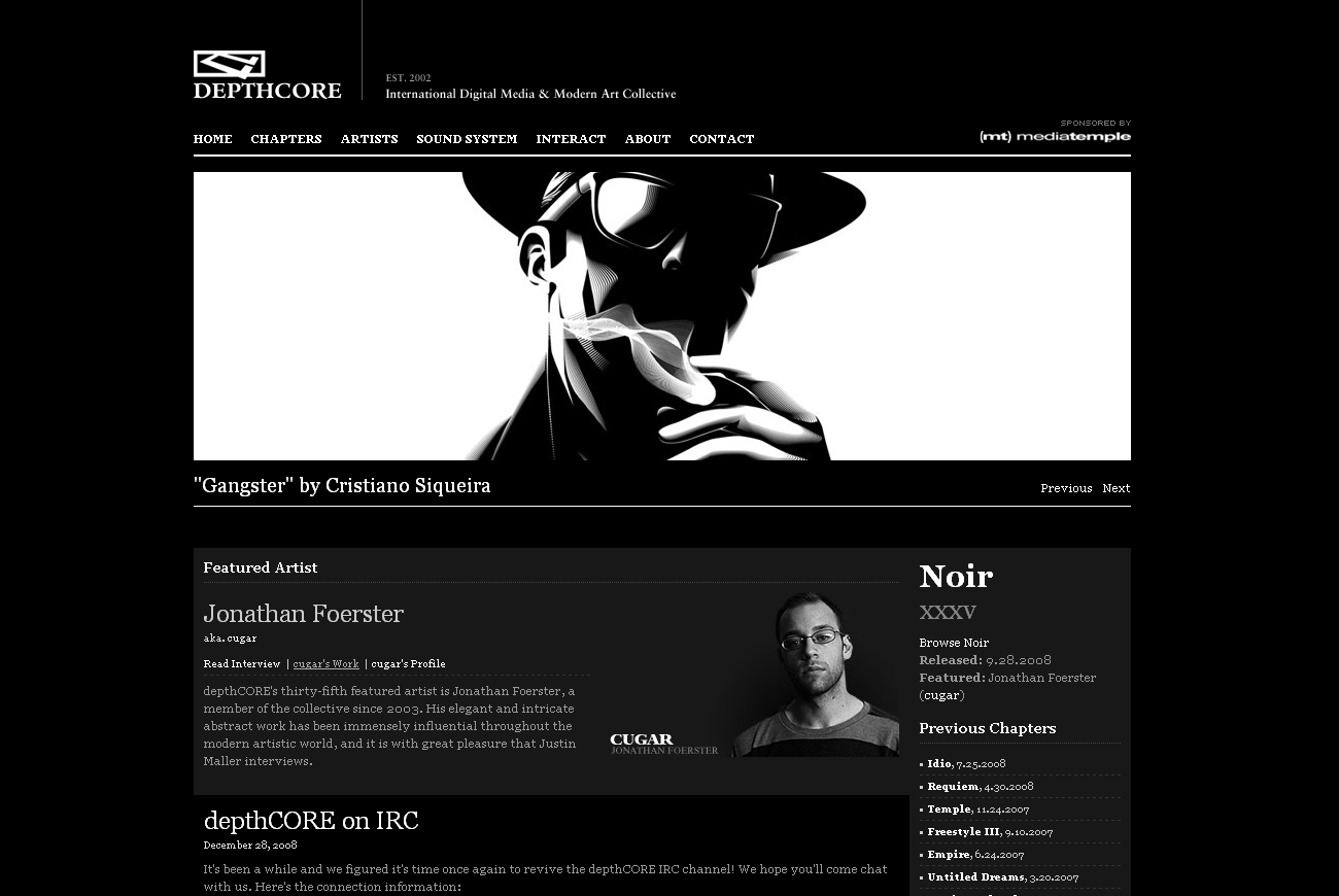 Black and White Website Designs