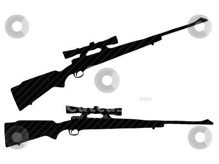 Black Hunting Rifle Silhouette