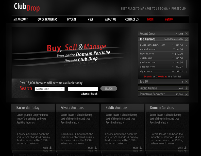 Black Web Design Website