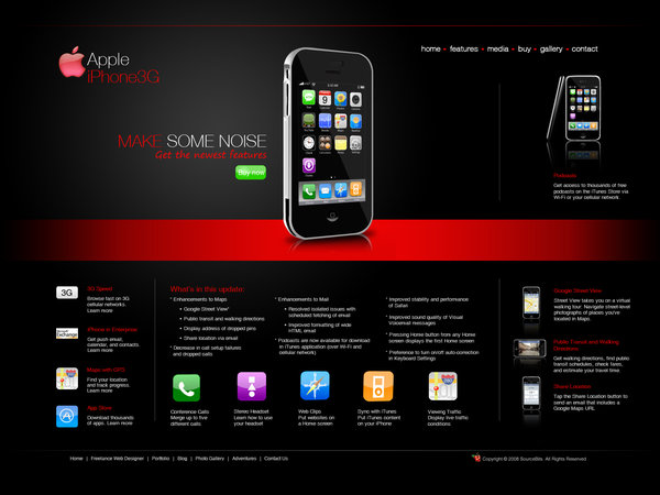 Black Web Layouts Designs