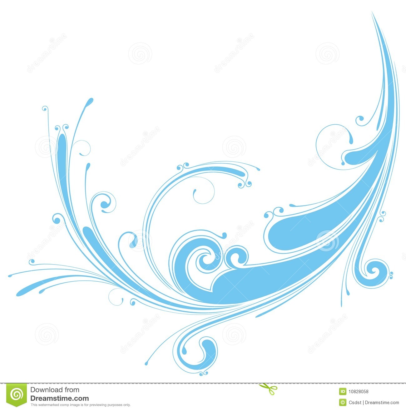 Blue Flourish Clip Art