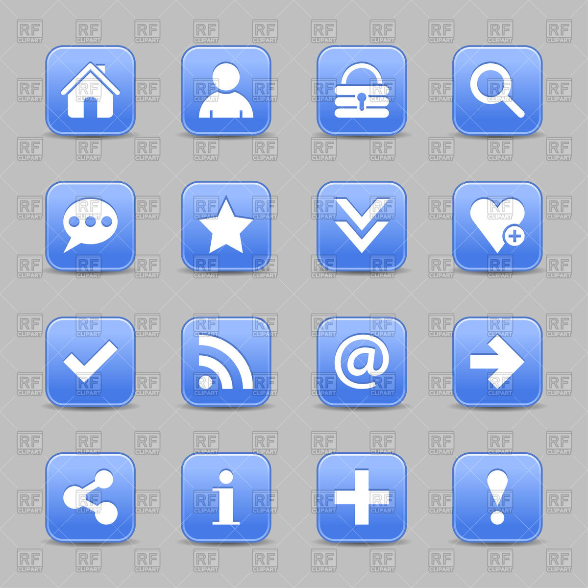 Blue Web Buttons Free